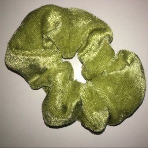 Green Velvet Scrunchie
